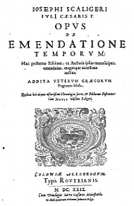 Opus de Emendatione Temporum, vydání z roku 1629